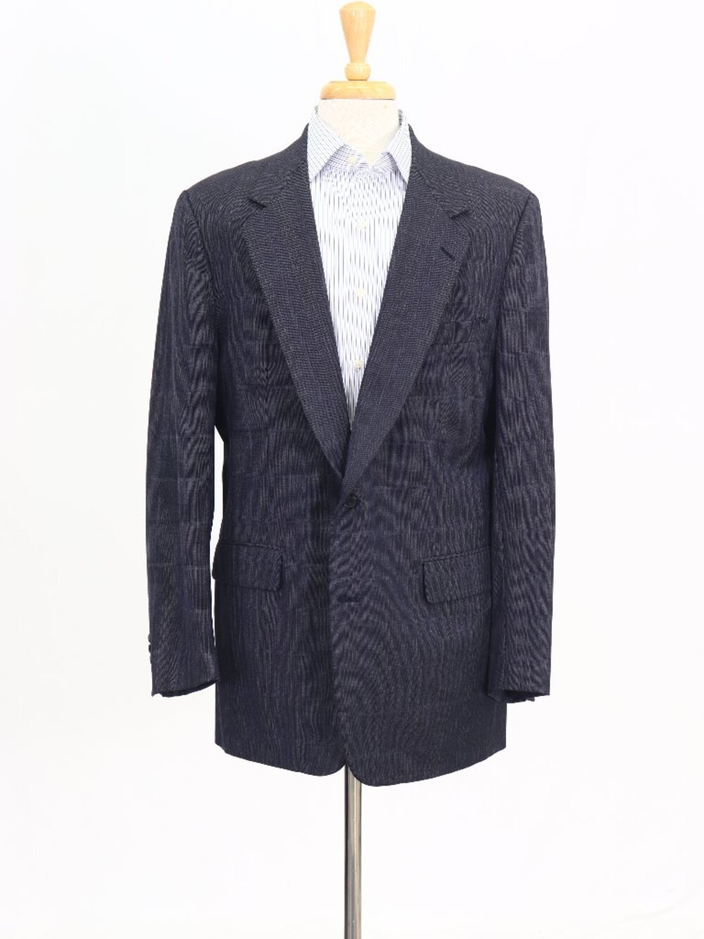 Southwick 42L Blue Blazer Sport Coat Jacket 2-Button Check W869